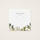 Gold Green Tropical laat sociale media over Vierkante Visitekaartjes (Voorkant)