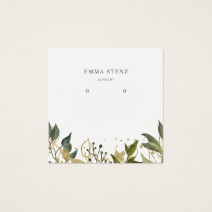 Gold Green Tropical laat sociale media over Vierkante Visitekaartjes