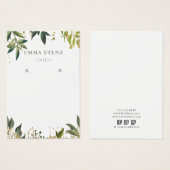 Gold Green Tropical laat sociale media over Visitekaartje (Voorkant /achterkant)