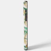 Gold & Green Tropische bladeren, gouden naam, wit Case-Mate iPhone Case (Achterkant / Links)