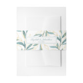 Gold Green Waterverf Floral Wedding Uitnodigingen Wikkel (Voorkant Voorbeeld)