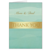 Gold Green Weddenschap Hartelijk dank (Voorkant)