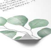 Gold Greenery Alfabetische Zitting Grafiek Poster (Hoek)