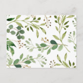 Gold Greenery Baby shower Boeken voor Baby Uitnodiging Briefkaart (Achterkant)