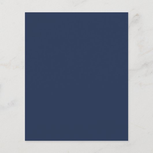 Gold Greenery Branch Navy Blue Menu (Achterkant)