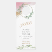 Gold Greenery bruiloft welkom niet storen Deurhanger (Voorkant)
