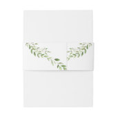 Gold Greenery: de bruiloft van de uitnodigingsbuik Uitnodigingen Wikkel (Achterkant Voorbeeld)