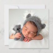 Gold Greenery Eucalyptus Boy Baptisme Invitation Kaart (Achterkant)