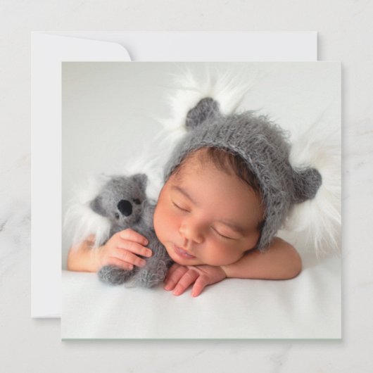 Gold Greenery Eucalyptus Boy Baptisme Invitation Kaart (Achterkant)