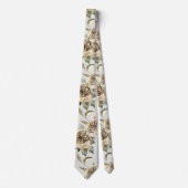 Gold & Greenery Floral Wedding Stropdas (Voorkant)