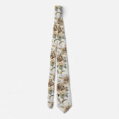 Gold & Greenery Floral Wedding Stropdas (Achterkant)