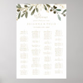 Gold Greenery Herfst Alfabetische Zitkast Poster (Voorkant)