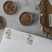 Gold Greenery Herfst Return Address Label