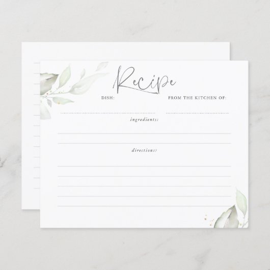 Gold Greenery laat Vrijgezellenfeest-ontvangstkaar (Voorkant / Achterkant)