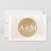 Gold Greenery Menu Keuze Huwelijk RSVP Kaart (Achterkant)