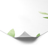 Gold Greenery Right Directional Wedding Welkom Poster (Hoek)