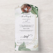 Gold Greenery trouwt in één uitnodiging (Binnen)