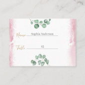 Gold Greenery Watercolor Charity Donation  Plaatskaartje (Achterkant)