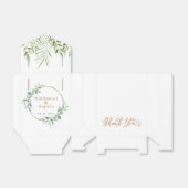 Gold Greenery Waterverf Eucalyptus Wedding Bedankdoosjes (Uitgevouwen)