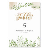 Gold Greenery Waterverf Tafel Kaart (Achterkant)