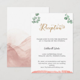 Gold Greenery Wedding Receptie Insert Kaart