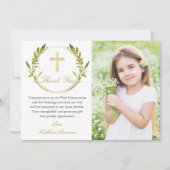 Gold Greenery Wreath Community Hartelijk dank Bedankkaart (Voorkant)