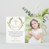 Gold Greenery Wreath Community Hartelijk dank Bedankkaart (Staand voorkant)