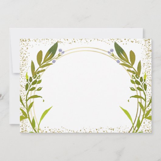 Gold Greenery Wreath Community Hartelijk dank Bedankkaart (Achterkant)