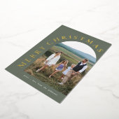 Gold Greeting Holiday Arch Folie Uitnodiging (Gedraaid)