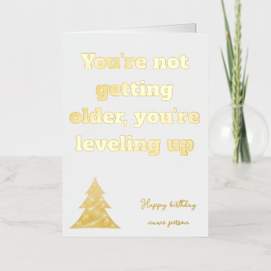 Gold Greeting Love Verjaardag Kaart Uniek Cadeau I (Voorkant)