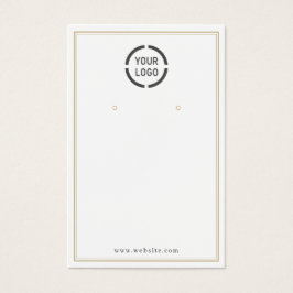 Gold-grenzen, aangepast wit oorscherm voor logo visitekaartje