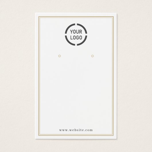 Gold-grenzen, aangepast wit oorscherm voor logo visitekaartje (Voorkant)