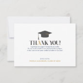 Gold Grey Bedankt Retro Typografie (Voorkant)