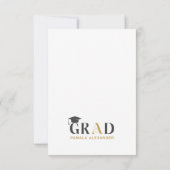 Gold Grey Bedankt Retro Typografie (Achterkant)