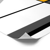 Gold Grey Black Mosaic-achtig Abstract Design Post Poster (Hoek)