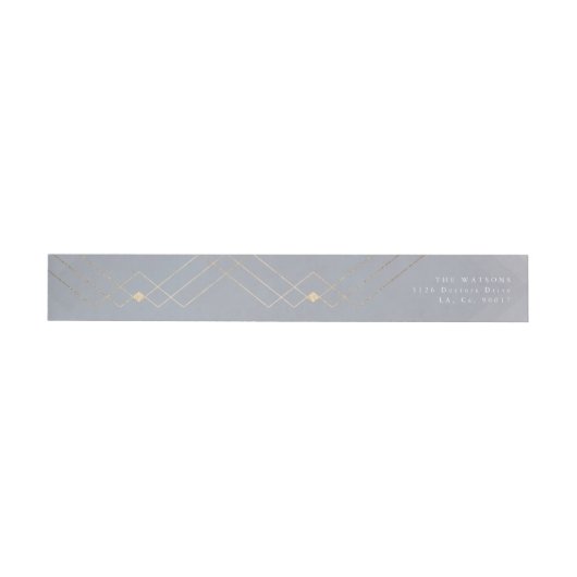 Gold Grey Elegance Diamond Geo Deco Wedding (Individueel)