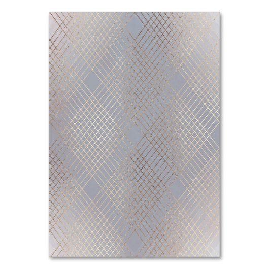 Gold Grey Elegance Diamond Geo Deco Wedding Kaart (Achterkant)