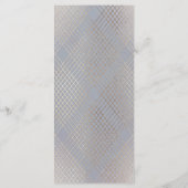 Gold Grey Elegance Diamond Geo Deco Wedding Programmakaart (Achterkant)