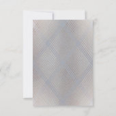 Gold Grey Elegance Diamond Geo Deco Wedding RSVP Kaartje (Achterkant)