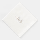Gold & Grey Initialen Script Paper Dinner Servet (Hoek)