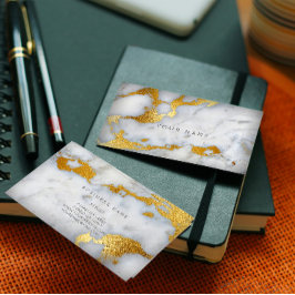 Gold Grey Marble Glam Vip Visitekaartje