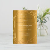 Gold Grey Marble Stone Birthday Diamond Lijst Kaart (Staand voorkant)