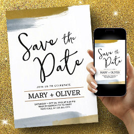 Gold Grey minimalistisch abstract modern Kaart