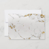 Gold Grey Parly Silver Marble Minimal Formal Kaart (Achterkant)