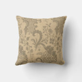 Gold Grey Silver Damask  Elegant Cushion Kussen (Achterkant)