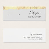 Gold Grey Stud die Display Kaart verdient (Voorkant /achterkant)