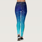 Gold & groene waterdraak leggings (Achterkant)