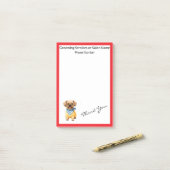 Gold Grooming Dog Personalized Elegant Collection Post-it® Notes (Op bureau)