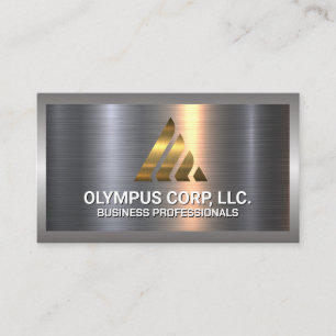Gold Growth Corp Logo Metalen achtergrond Visitekaartje