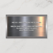 Gold Growth Corp Logo | Metallic Achtergrond Visitekaartje (Achterkant)